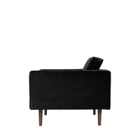 Thumbnail for Broste Copenhagen Armchair 'Wind' Rainy day black velvet 31000272