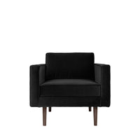 Thumbnail for Broste Copenhagen Armchair 'Wind' Rainy day black velvet 31000272