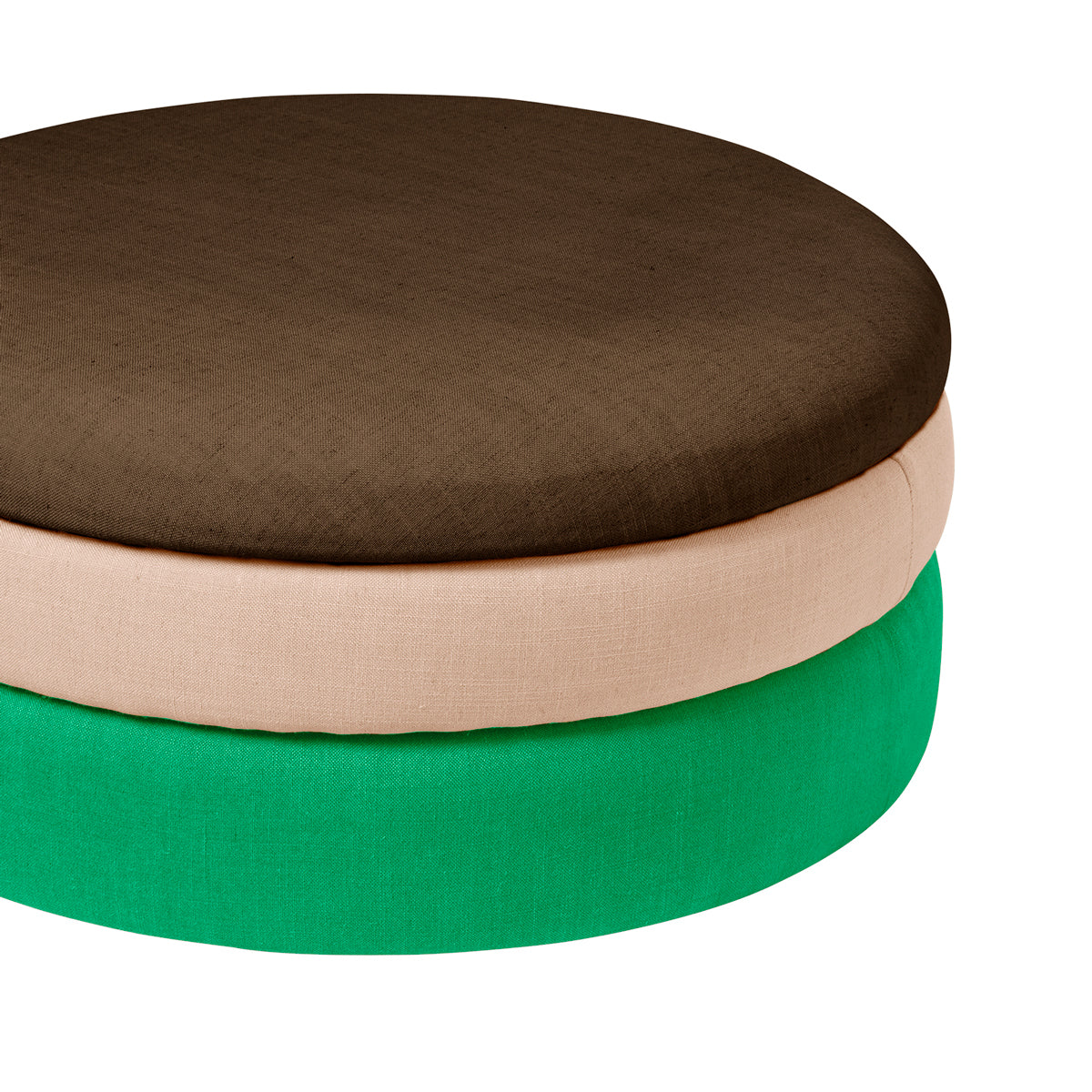 Pouf Pond Emerald Green, Rose, Coffee Large
