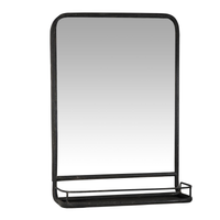 Thumbnail for Wall Mirror With Mini Shelf Black