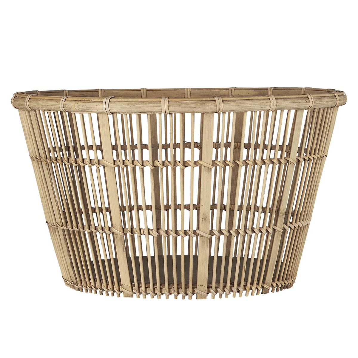 Basket large conical bamboo braid