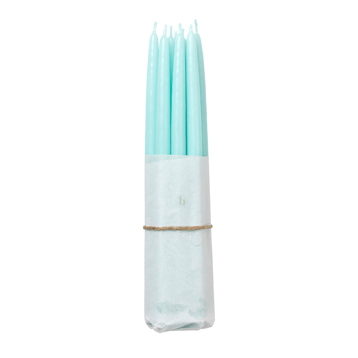 Dipped Tapers Mint Green with Jute String