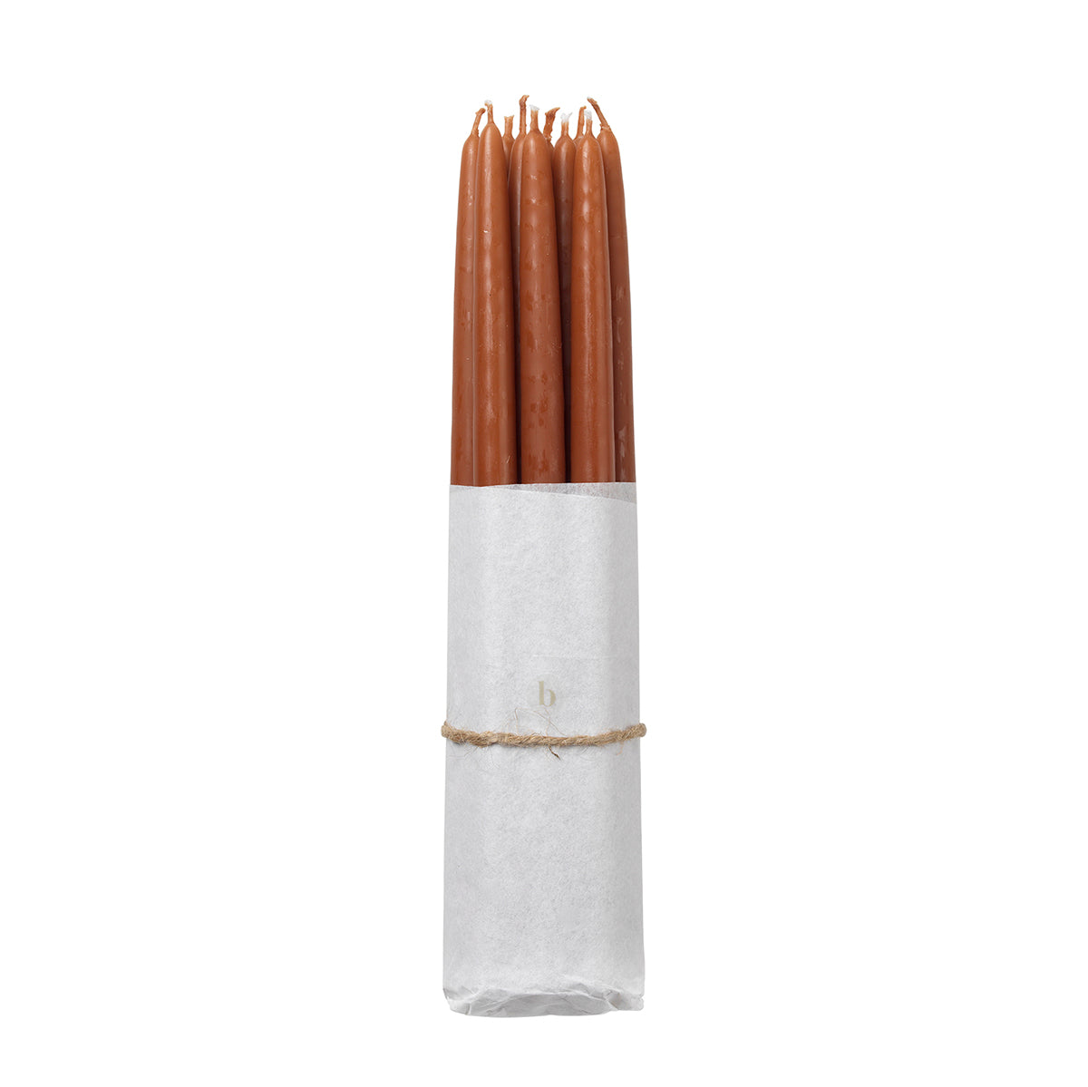 Dipped Tapers Terracotta w Jute String