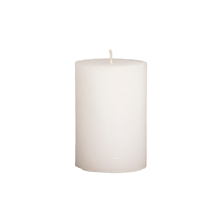 Pillar candle rustic Pure White Ø7XH10CM