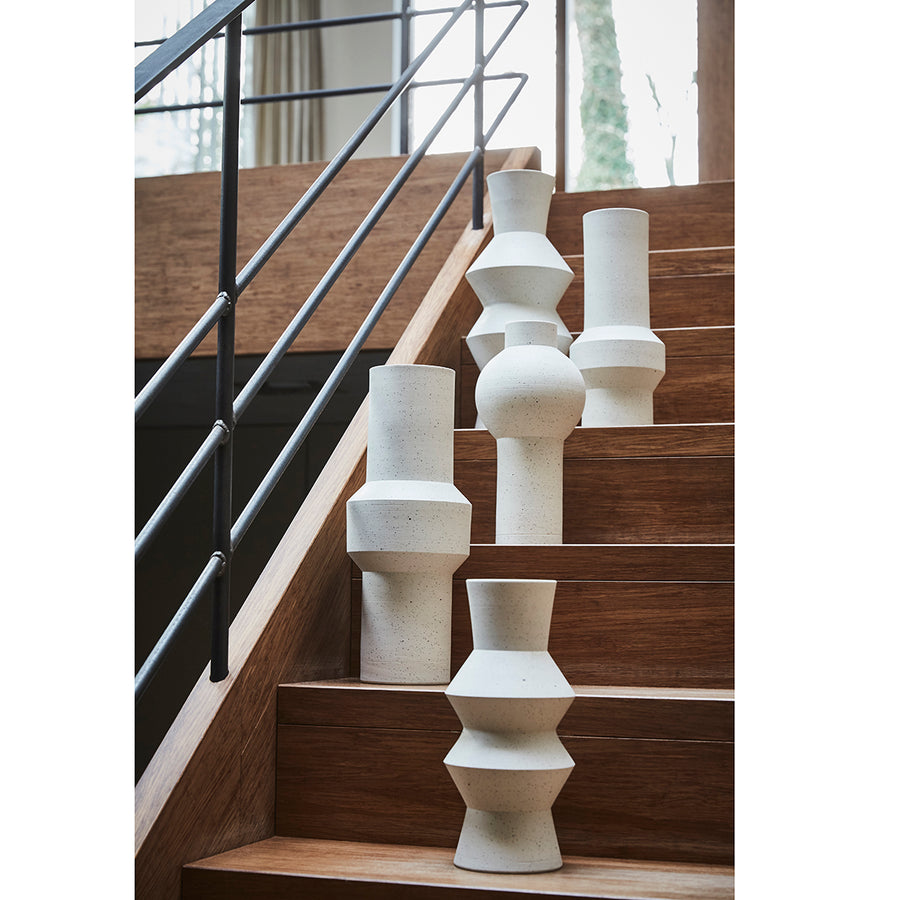 HK Living Speckled Clay Vase Round M