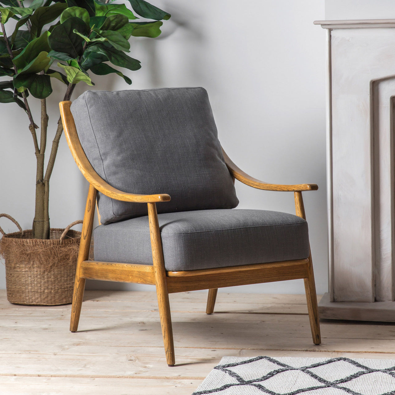 Wishbone Armchair Dark Grey