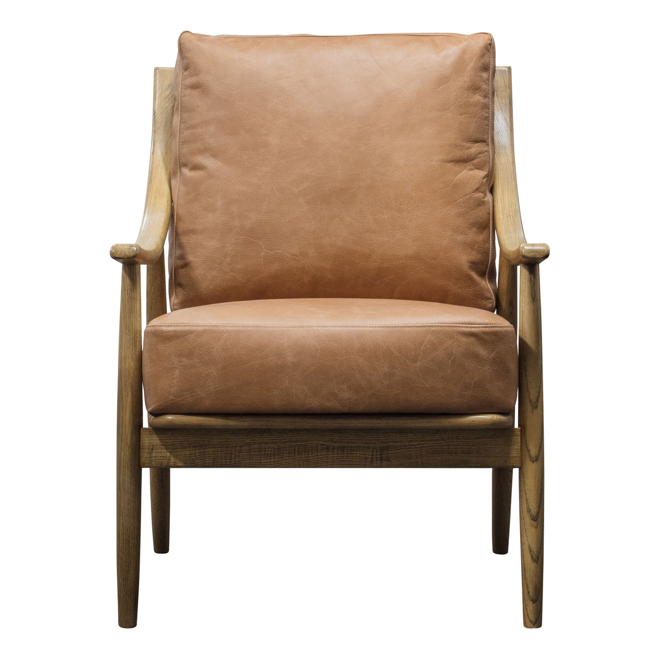 Wishbone Armchair Brown Leather