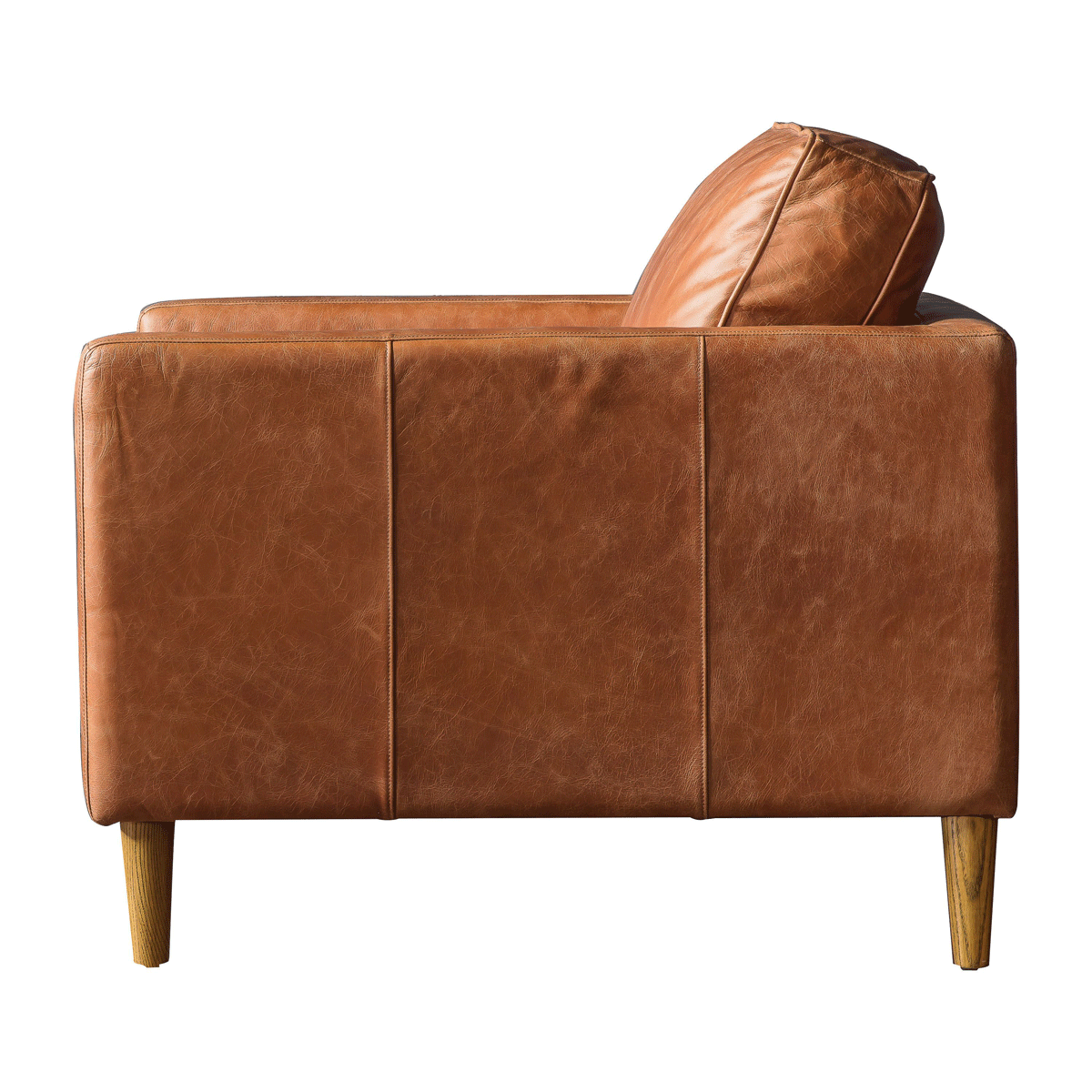 Percy Vintage Brown Leather Armchair