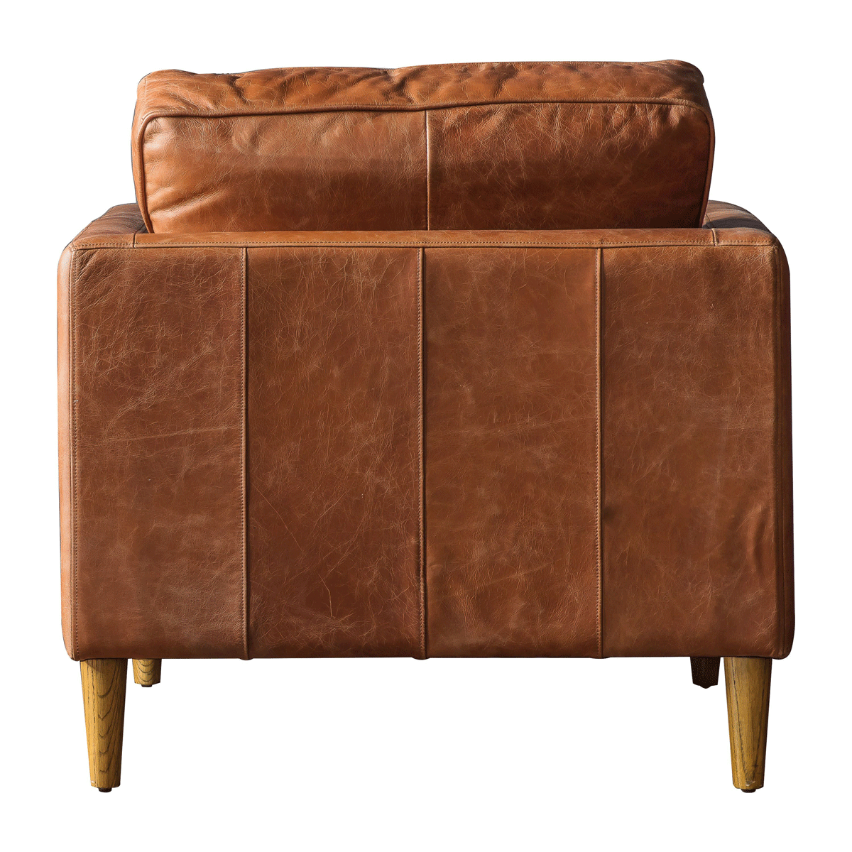 Percy Vintage Brown Leather Armchair