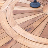 Thumbnail for Round Outdoor Dining Table with lazy Susan