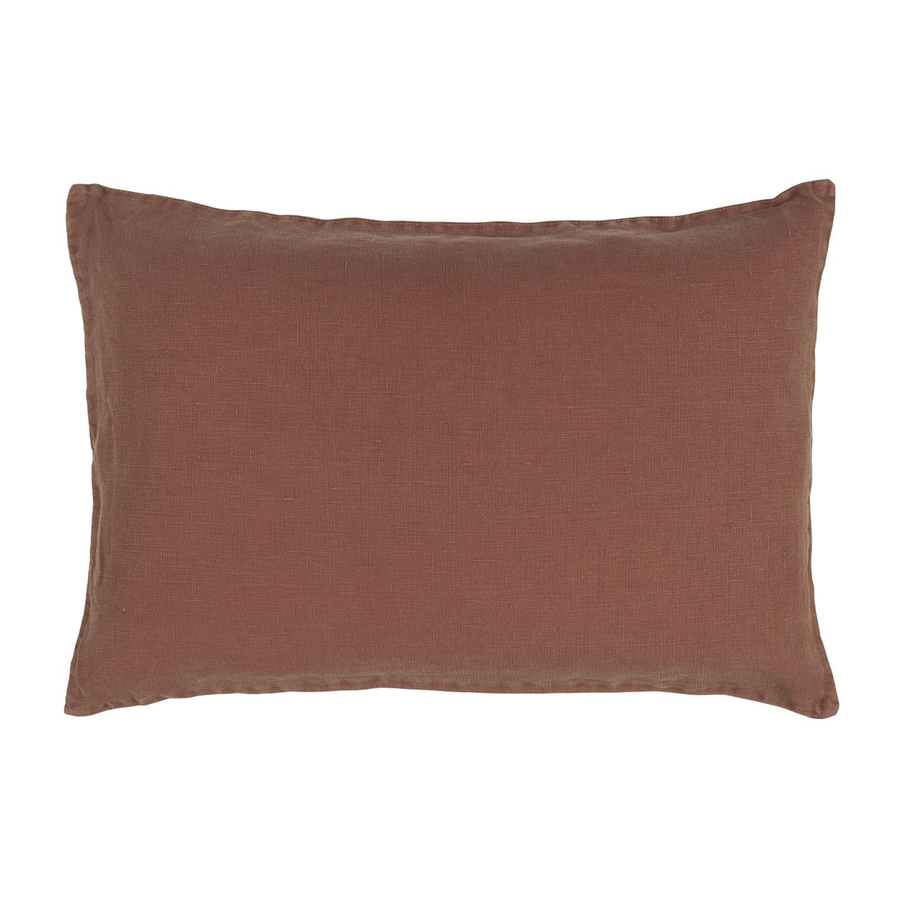 IB Laursen cushion in Rust linen 60 x 40cm 6201 70 Folk Interiors