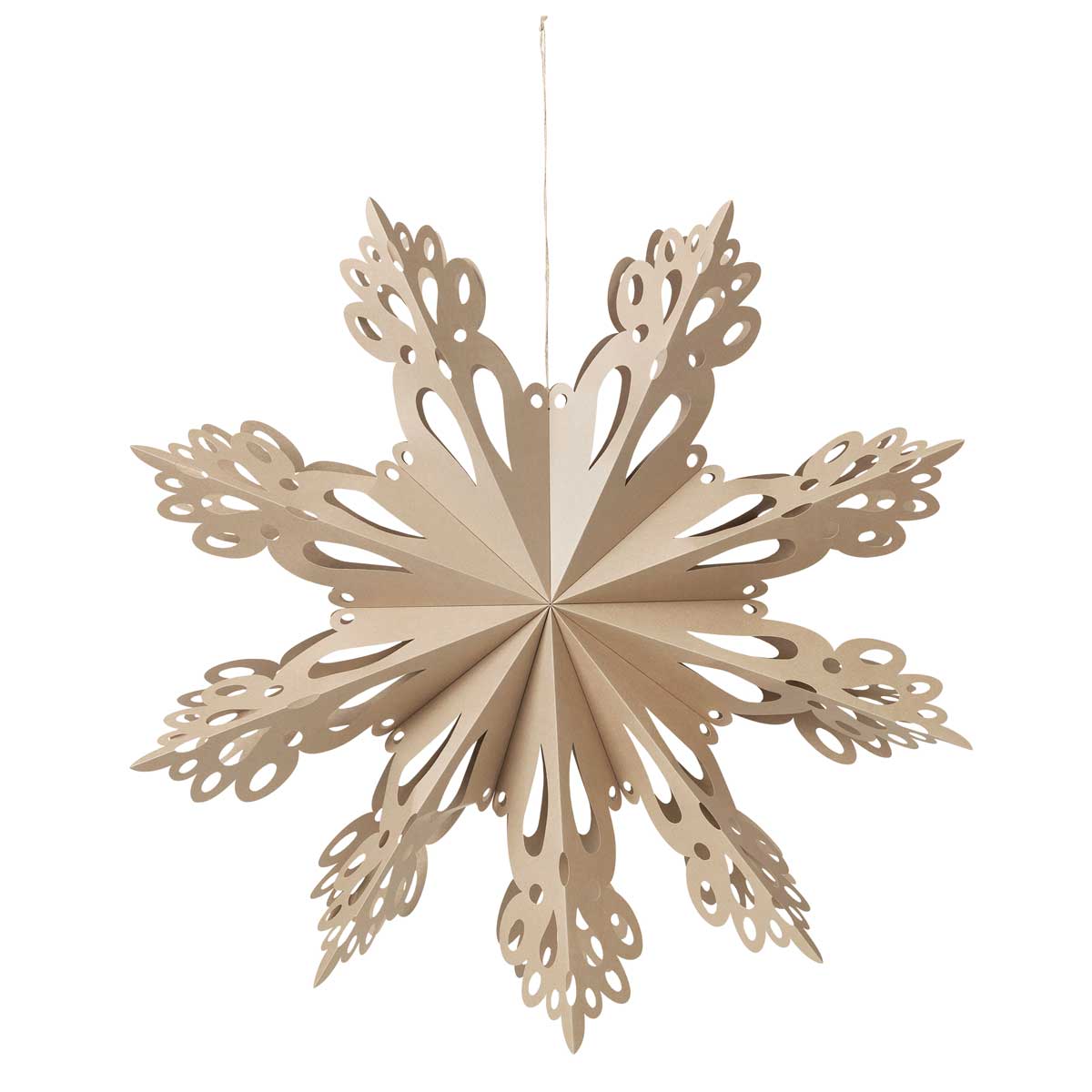 Broste Copenhagen Deco Snowflake M 30cm Natural Brown