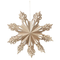 Thumbnail for Broste Copenhagen Deco Snowflake M 30cm Natural Brown