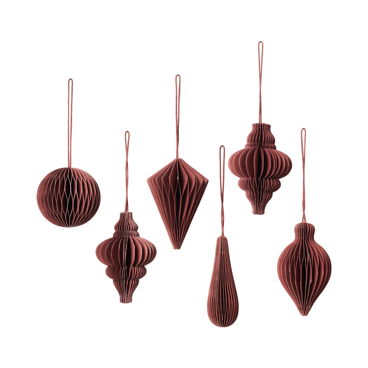 Broste Copenhagen Pompeian Red Deko Christmas mix paper Decorations