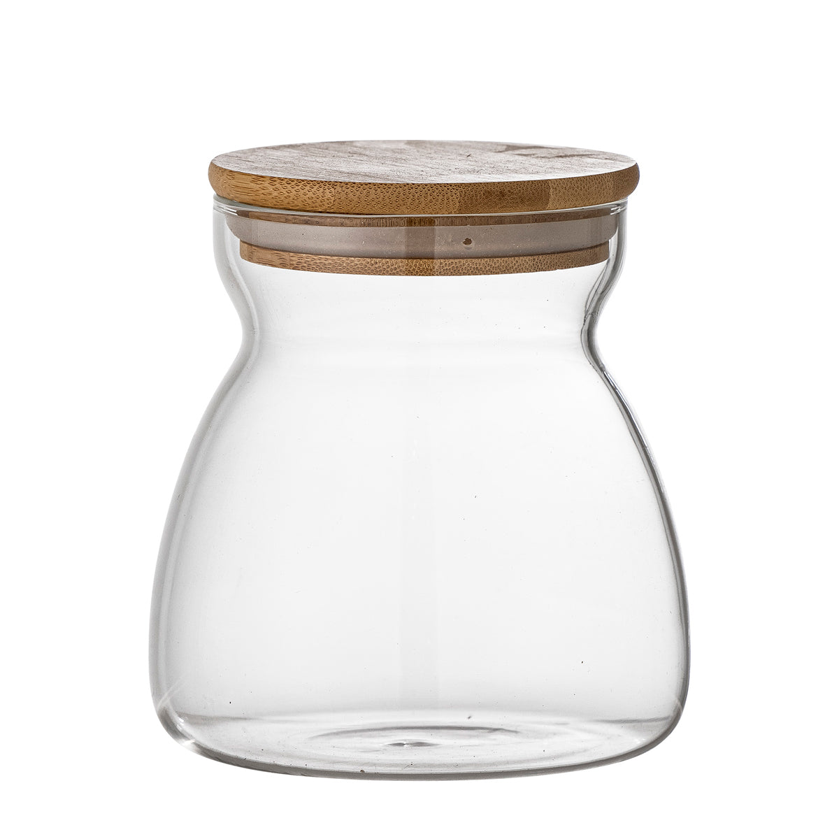 Tinse Jar w/Lid, Clear, Glass Height 12cm