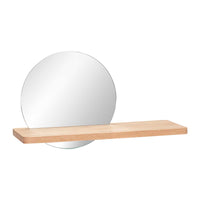 Thumbnail for Round Mirror and oak shelf from Hübsch