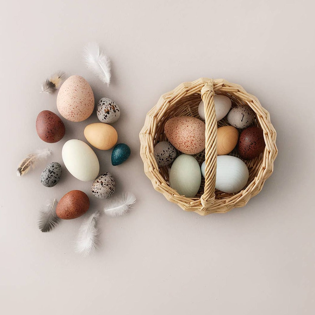 A Dozen Bird Eggs in a Basket