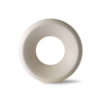 Thumbnail for HK Living 70s ceramics: Ceramic Circle Vase M White Speckled ACE6951