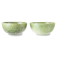 Thumbnail for The Emeralds Ceramic Bowl Organic Green (Set of 2)