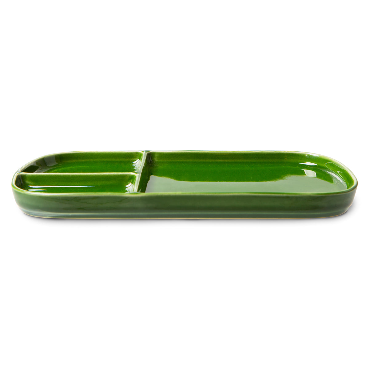 HK Living the emeralds: ceramic plate rectangular, green (set of 2) ACE7011