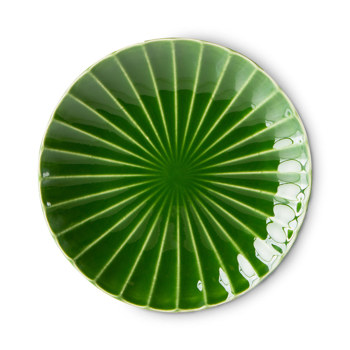 HK Living The emeralds: side plate ribbed, green (set of 2) ACE7012