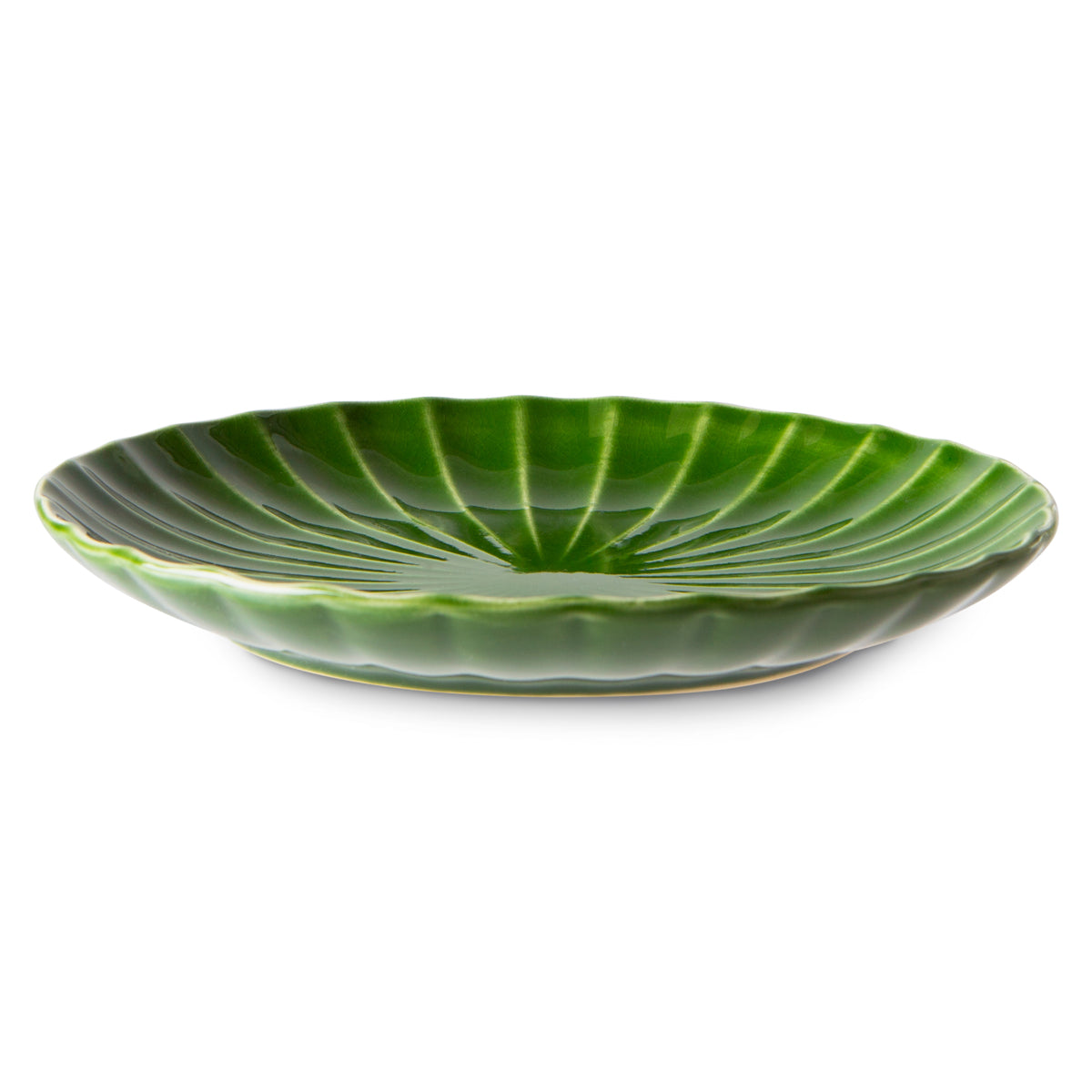 HK Living The emeralds: side plate ribbed, green (set of 2) ACE7012