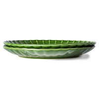 Thumbnail for HK Living The emeralds: dinner plate ribbed, green (set of 2) ACE7014