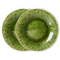 Thumbnail for HK Living The emeralds: dinner plate, spotted green (set of 2) ACE7015
