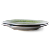 Thumbnail for HK Living The emeralds: dinner plate, spotted green (set of 2) ACE7015