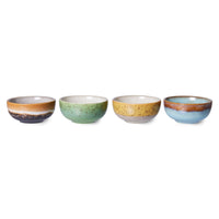 Thumbnail for HK Living 70s Ceramics XS Bowls - Castor Set of 4  ACE7123