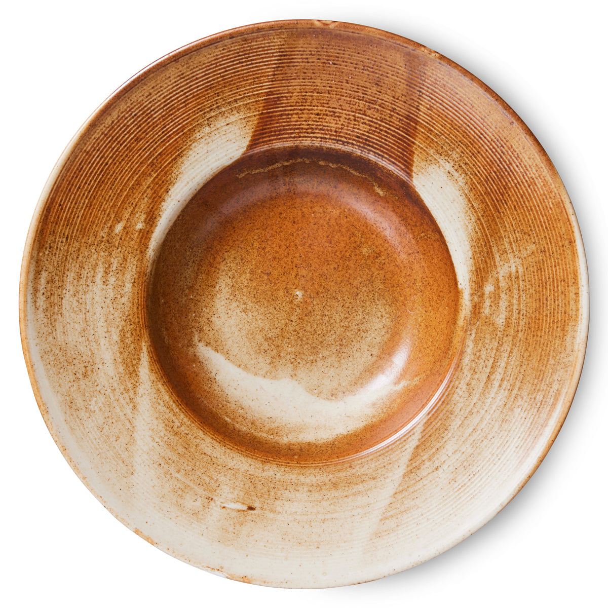 Chefs Ceramics - Pasta Plate Rustic Cream / Brown