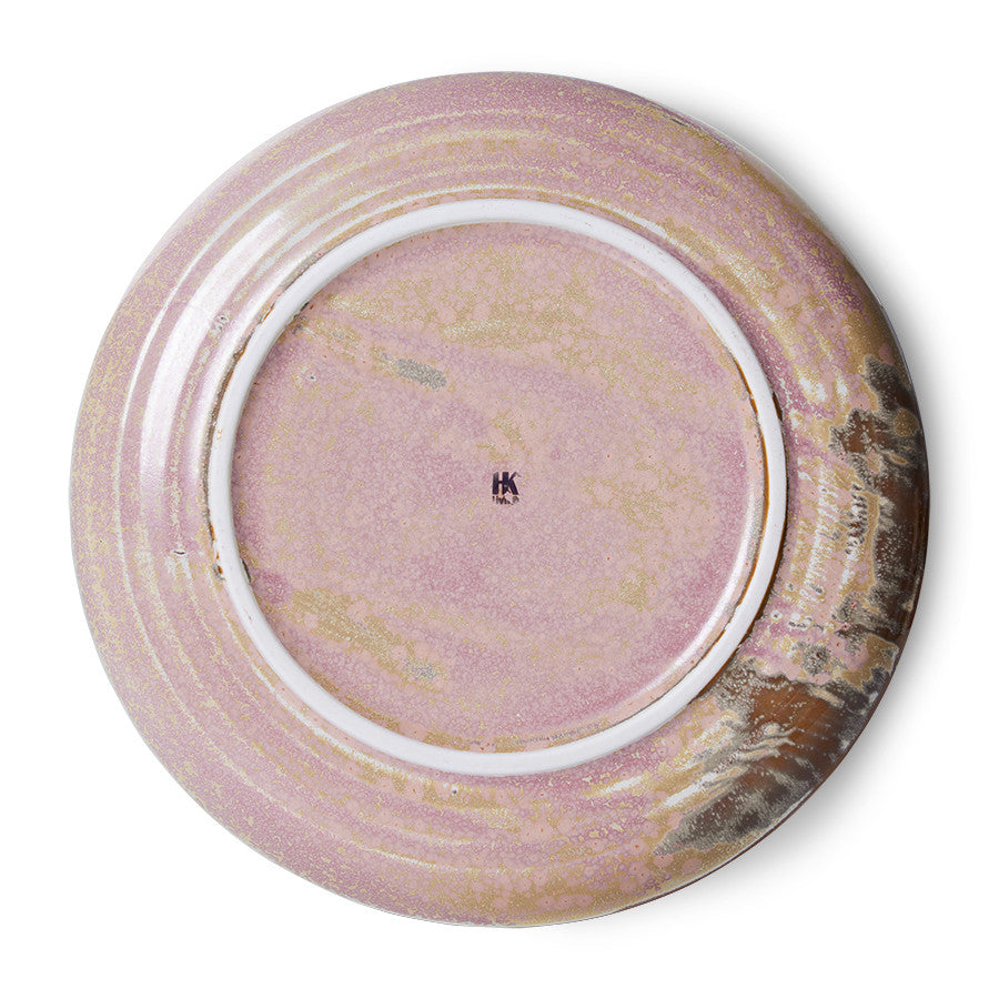 Home Chef Ceramics: Deep Plate Large Rustic Pink