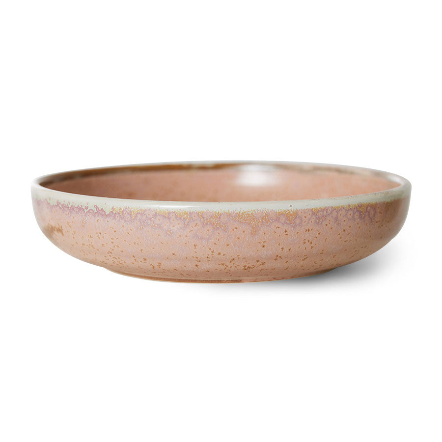 Home Chef Ceramics: Deep Plate Large Rustic Pink