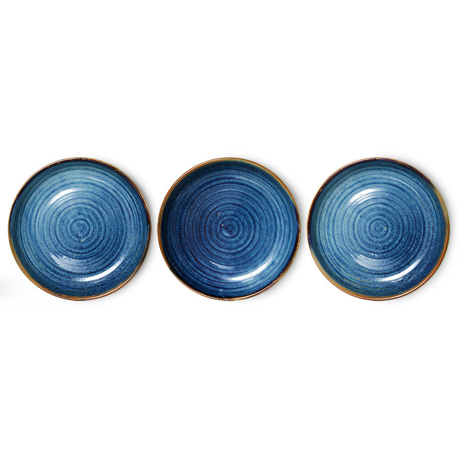 Home Chef Ceramics: Deep Plate Medium Rustic Blue