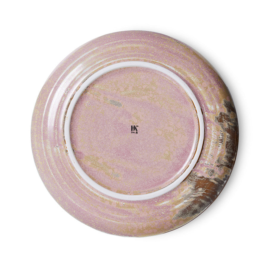 HKliving Home Chef Ceramics: side plate Rustic pink ACE7149