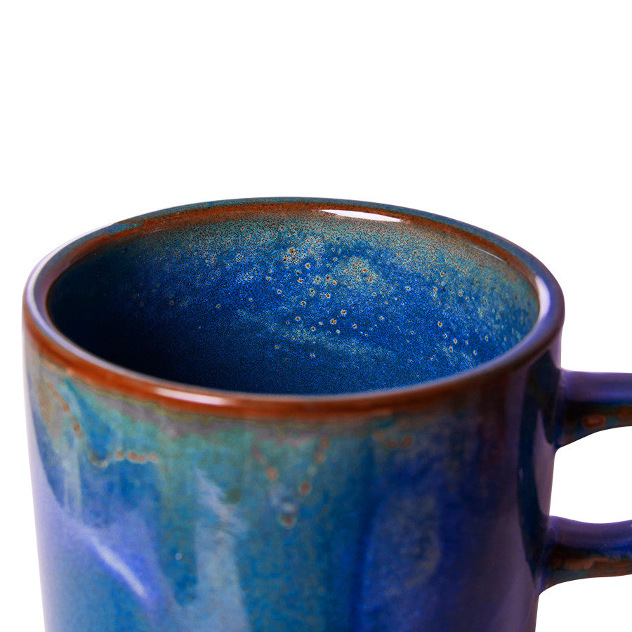 HkLiving Home Chef Ceramics: Cup & Saucer Rustic Blue