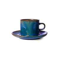 Thumbnail for HkLiving Home Chef Ceramics: Cup & Saucer Rustic Blue