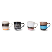 Thumbnail for HK Living 70s ceramics: espresso mugs: Funky (set of 4) ACE7176