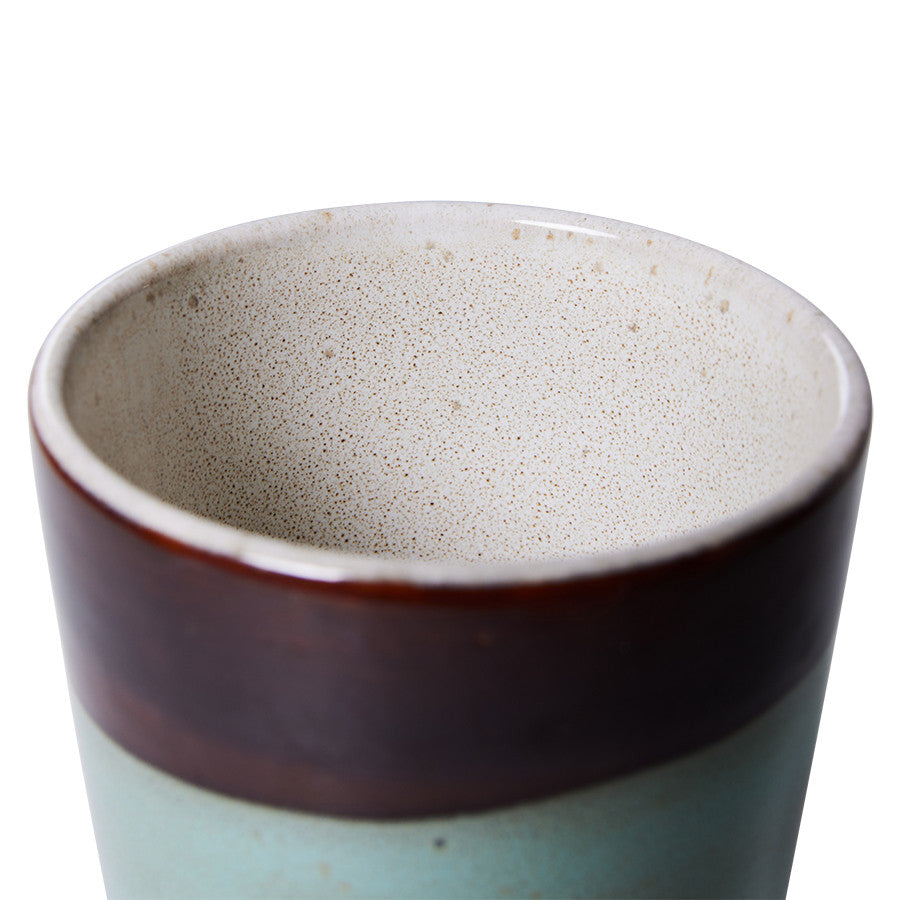70s Ceramics: Latte Mug: Patina
