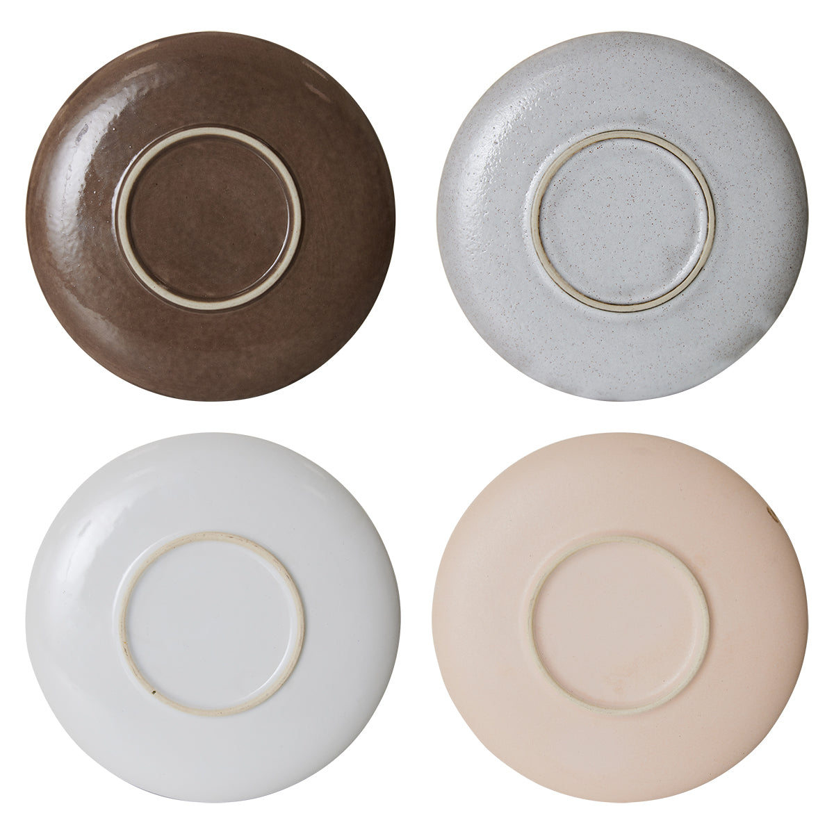 HKLiving 70s Ceramics: Saucers Big Sur (Set of 4)