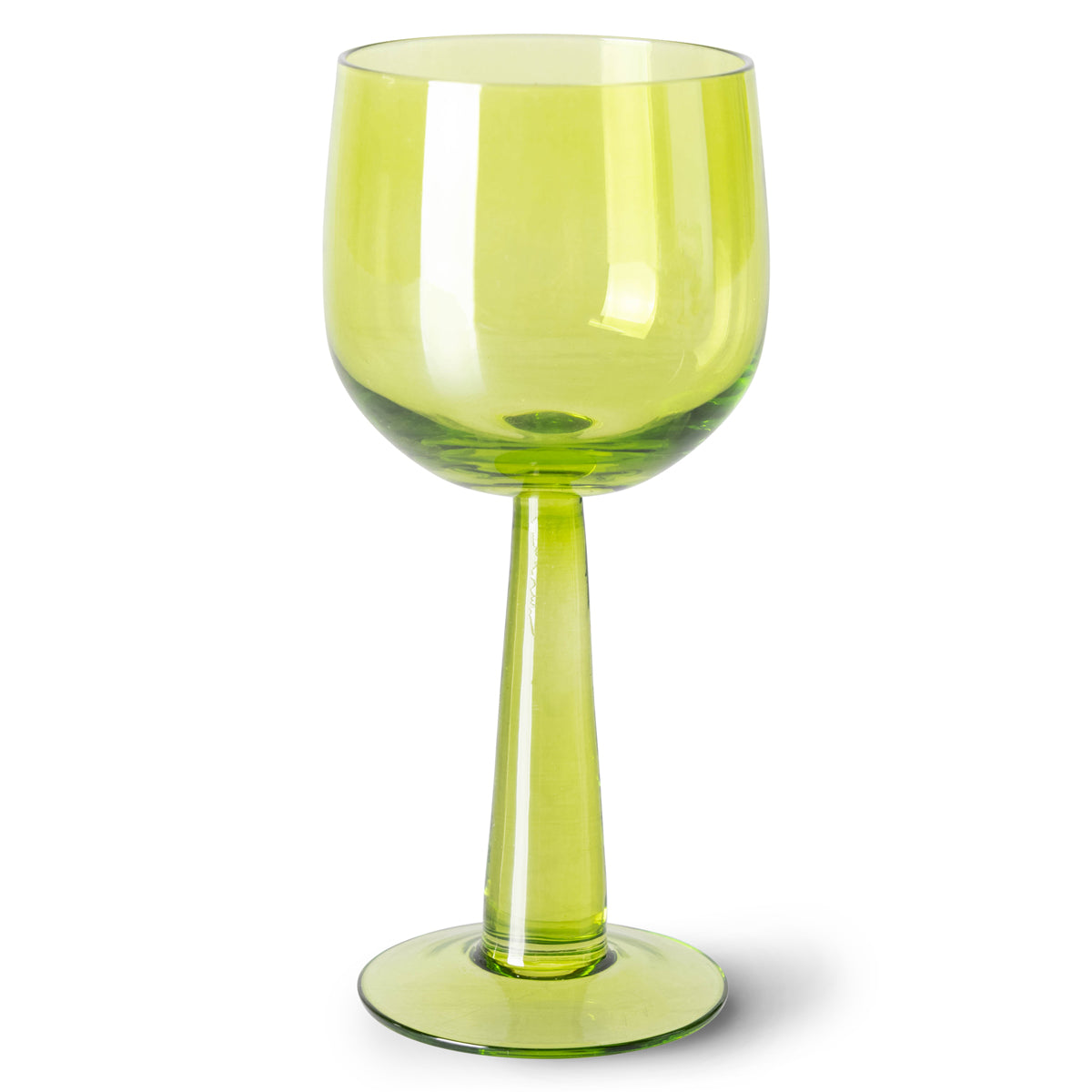 HKLiving The Emeralds: Wine Glass Tall, Lime Green (set of four)