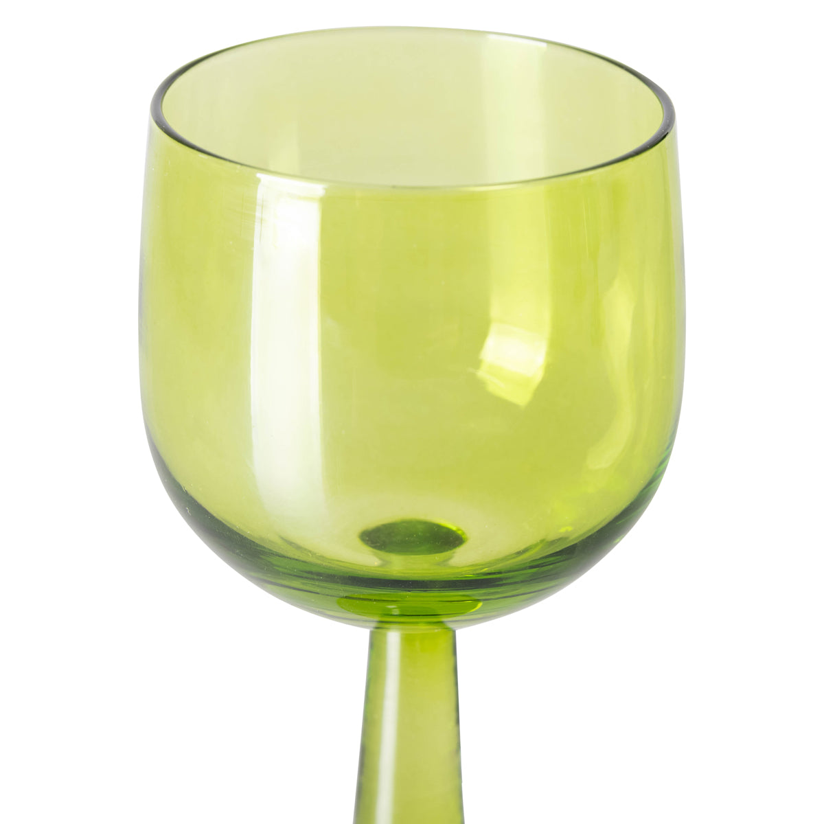 HKLiving The Emeralds: Wine Glass Tall, Lime Green (set of four)