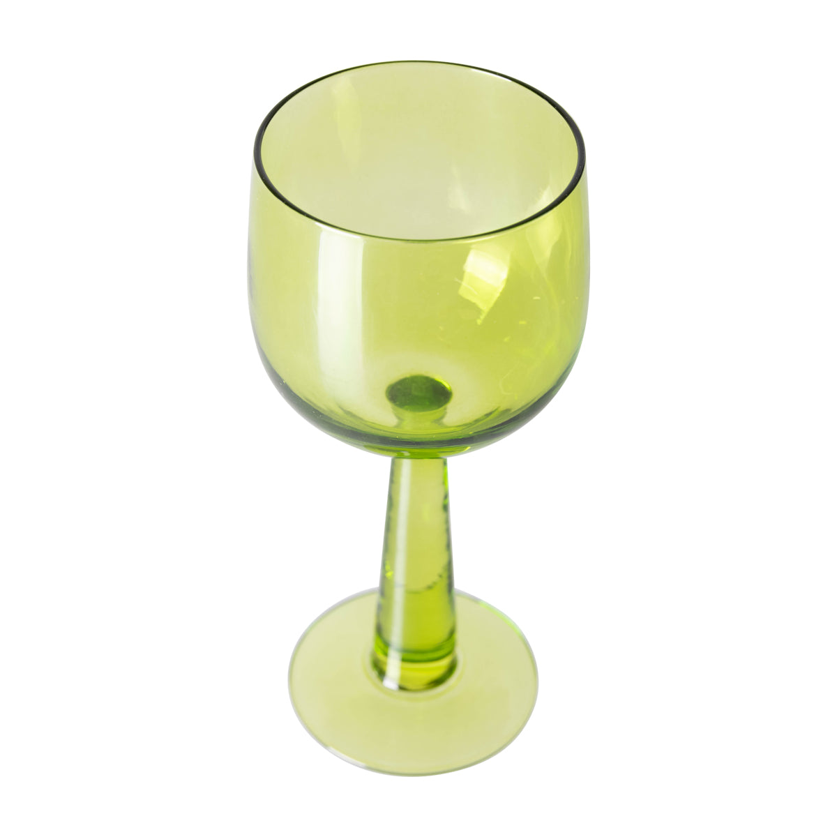 HKLiving The Emeralds: Wine Glass Tall, Lime Green (set of four)