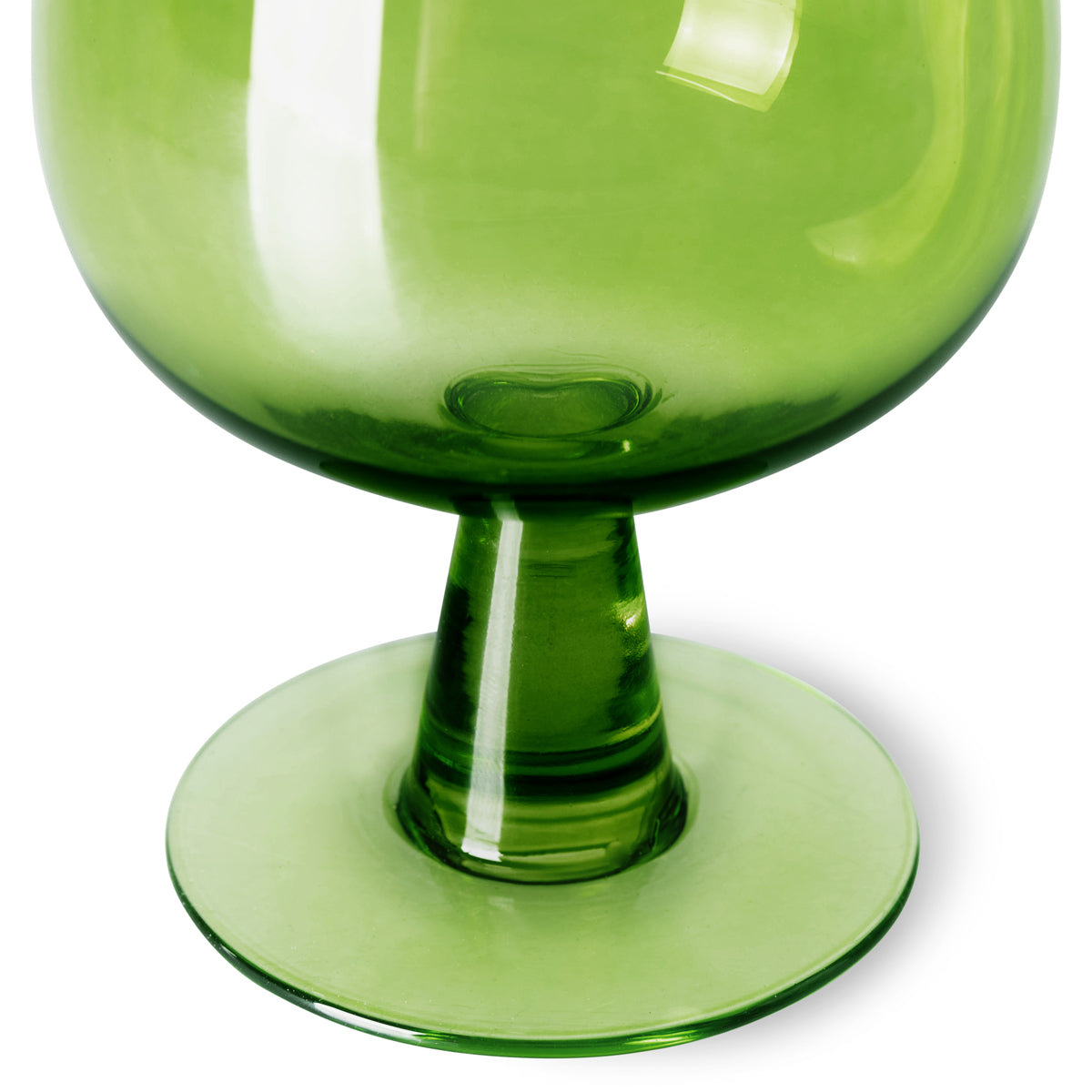 The Emeralds: Wine Glass Low, Lime Green (set of four)