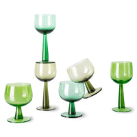 Thumbnail for The Emeralds: Wine Glass Low, Lime Green (set of four)