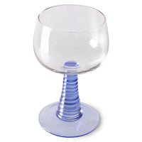 Thumbnail for Swirl Wine Glass High, Blue