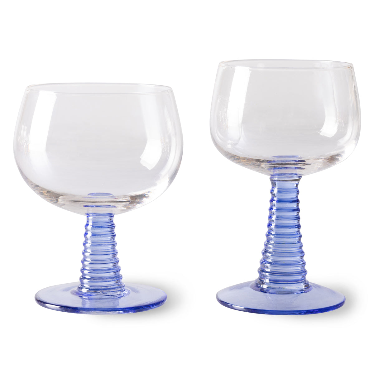 Swirl Wine Glass High, Blue