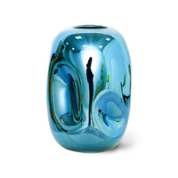 Thumbnail for HK Objects: Blue Chrome Glass Vase Glass, electroplated AGL4491
