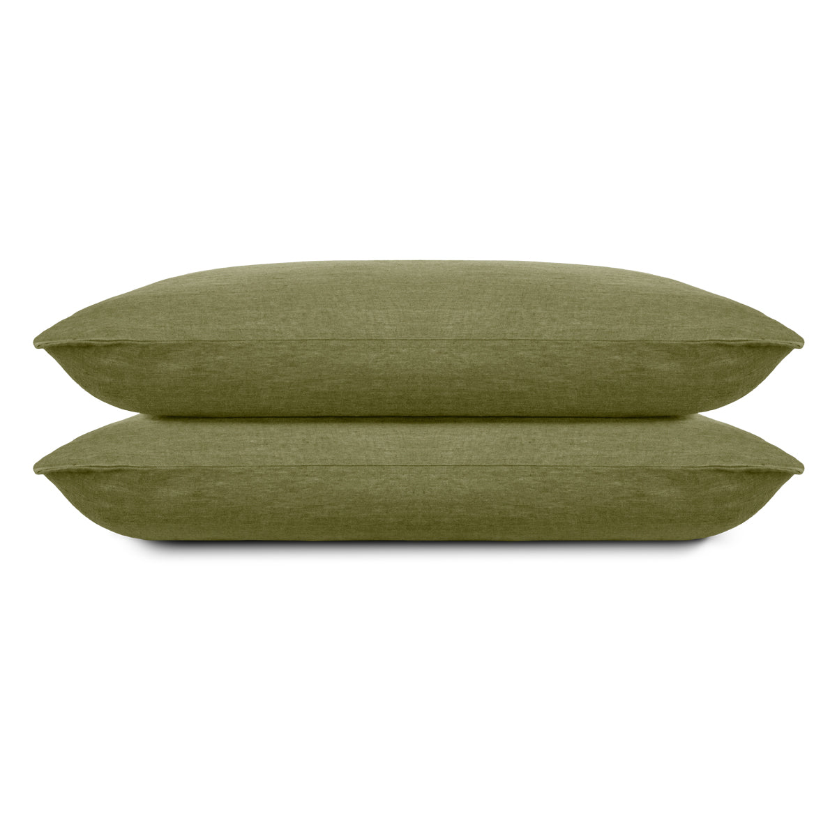 Nkuku Adya Linen Pillowcase - Olive - Standard
