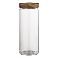 Thumbnail for Bloomingville Glass Food Storage Jar With Wooden Lid 23cm